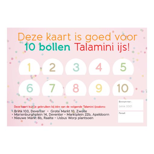 IJs Cadeaubon: 10 IJsjeskaart - Afbeelding 2